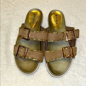 Bamboo Gold Glitter Sandals